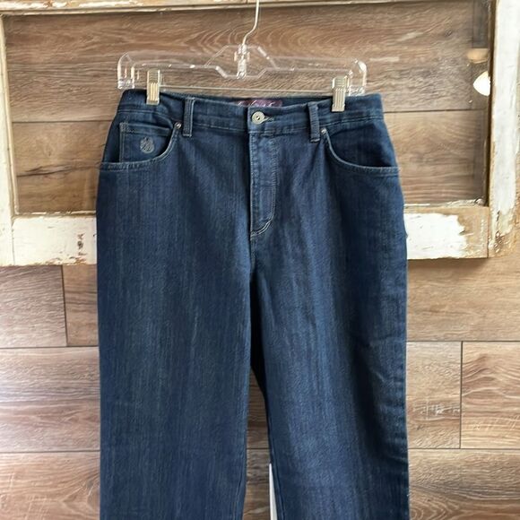 Gloria Vanderbilt Amanda Jeans Embroidered Pockets Size 10, Indigo Blue - Picture 3 of 13
